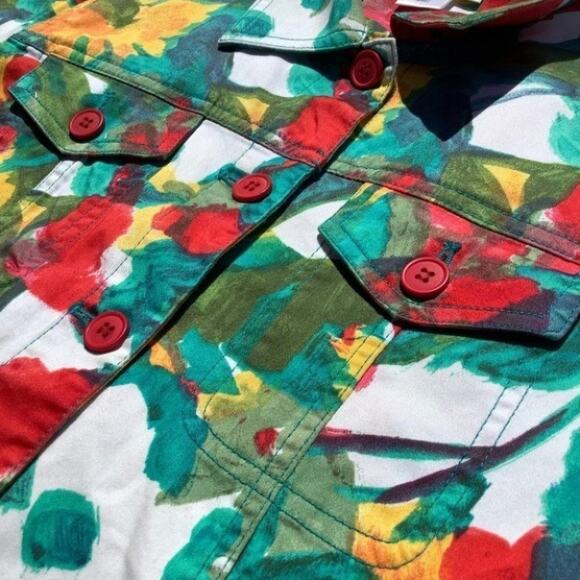 Coldwater Creek Size PM Floral Jacket Spring Cute - Picture 7 of 9